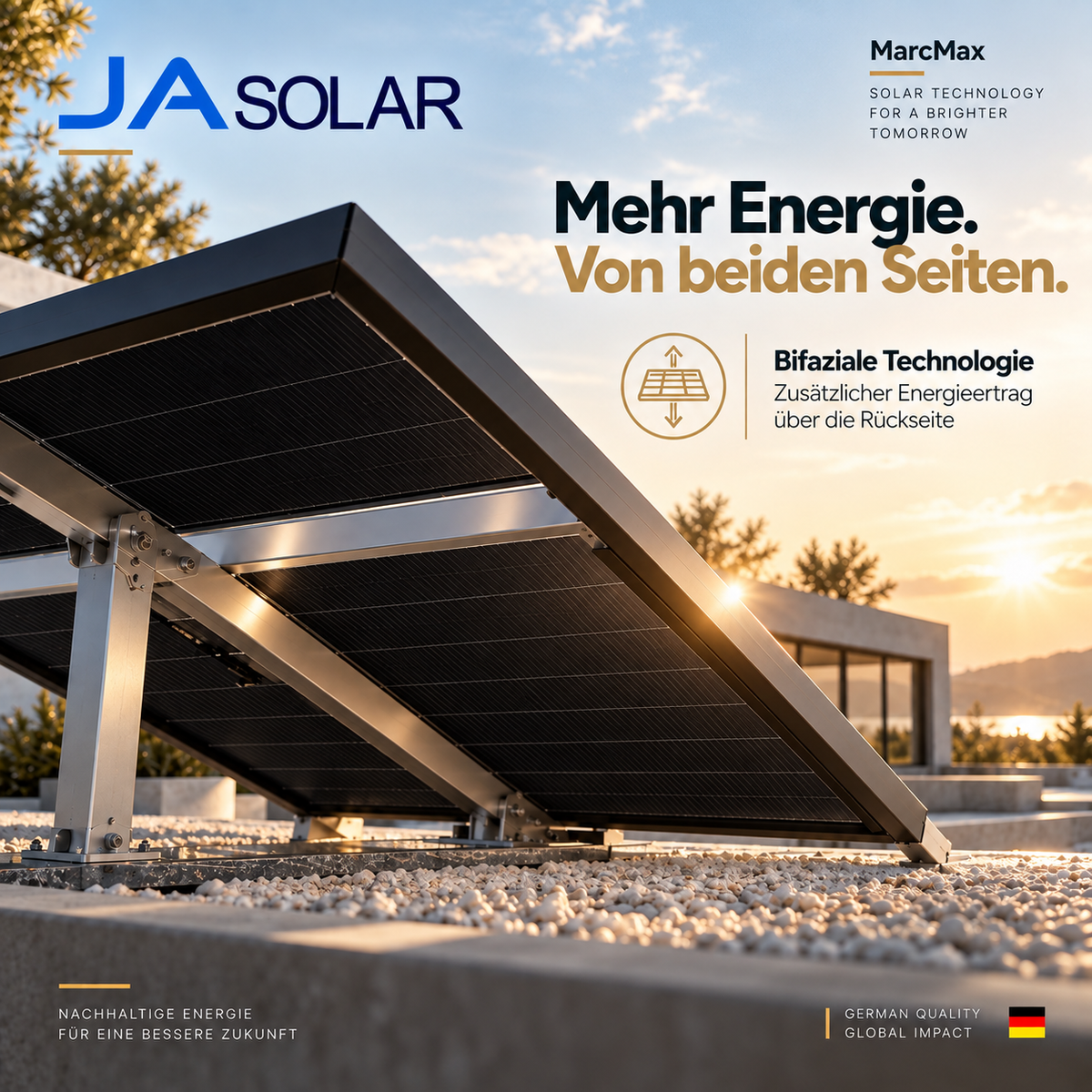 JA Solar 460W Bifazial Glas/Glas Full Black JAM54D41-460/LB Palette