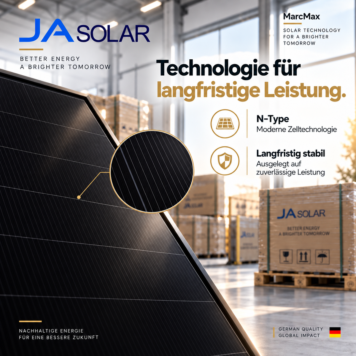 JA Solar 460W Bifazial Glas/Glas Full Black JAM54D41-460/LB Palette