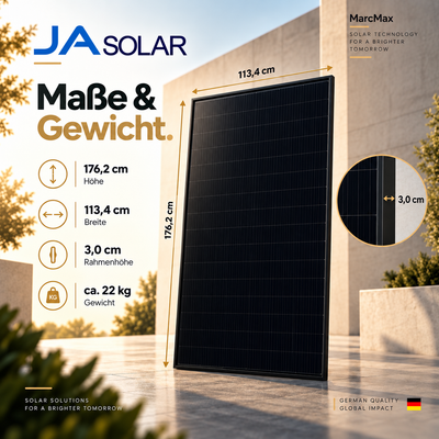 JA Solar 465W Bifazial Glas/Glas Black Frame JAM54D40-465/LB BF Palette